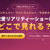 恋愛リアリティーショーはどこで見れる？バチェラー・ラブトランジット・今日好きの配信サービスまとめ