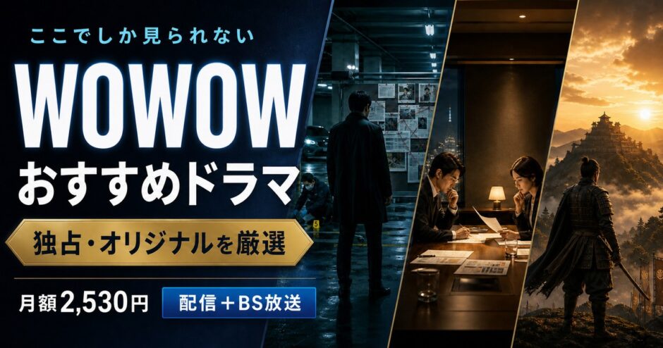 WOWOWで見られるおすすめドラマ｜独占・オリジナル作品を厳選